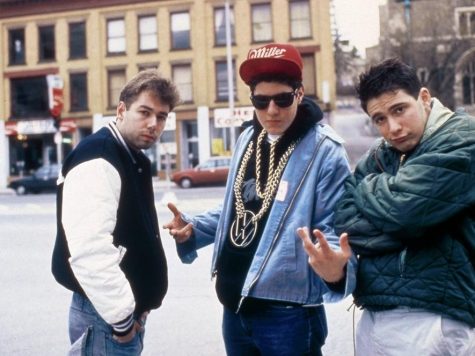 Adam Yauch (left) with the Beastie Boys in 1987. The gruff-voiced rapper known as MCA died Friday after a battle with cancer.